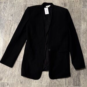 Helmut Lang Black Single-Button Tailored Blazer